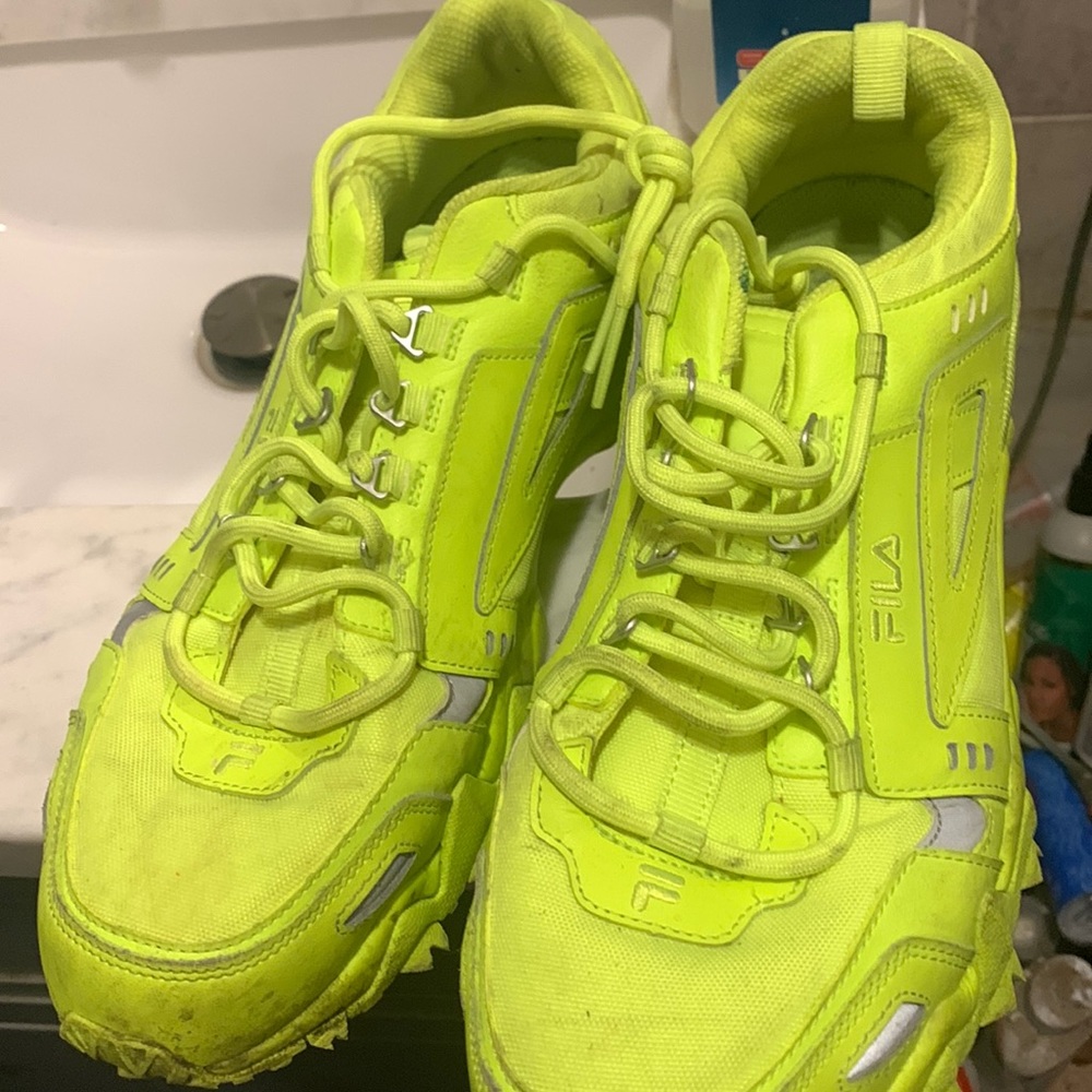 Neon fila shoes